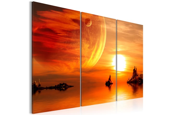 Tavla Utopic Twilight 120X80 Orange|Röd - Artgeist sp. z o. o. - Inredning & dekor - Tavlor & konst - Canvastavla
