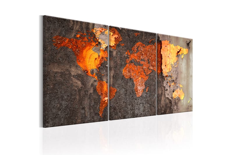Tavla World Map Rusty World 120X60 Orange|Flerfärgad - Artgeist sp. z o. o. - Inredning & dekor - Tavlor & konst - Canvastavla