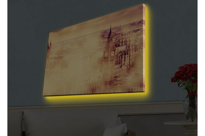 Väggdekor LED-belysning Canvas Målning