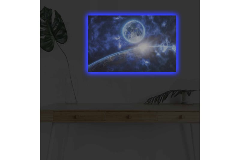 Väggdekor LED-belysning Canvas Målning - Inredning & dekor - Tavlor & konst - Canvastavla