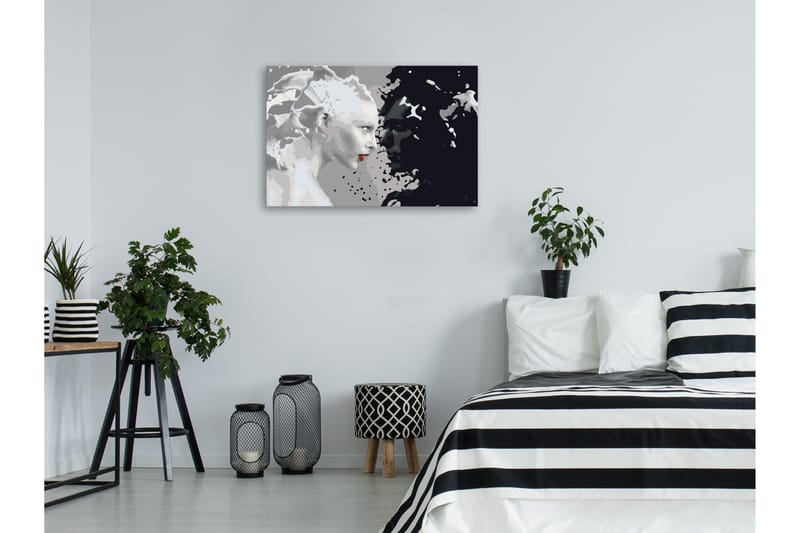 GÖR-DET-SJÄLV Målningar Black & White 60x40 cm - Inredning & dekor - Tavlor & konst - Måla själv - Gör det själv tavlor