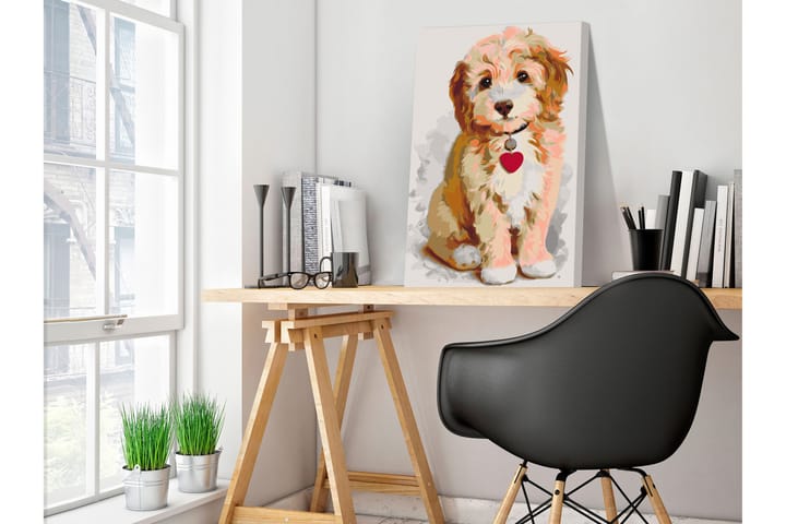 GÖR-DET-SJÄLV Målningar Dog Puppy 40x60 cm - Inredning & dekor - Tavlor & konst - Måla själv - Gör det själv tavlor
