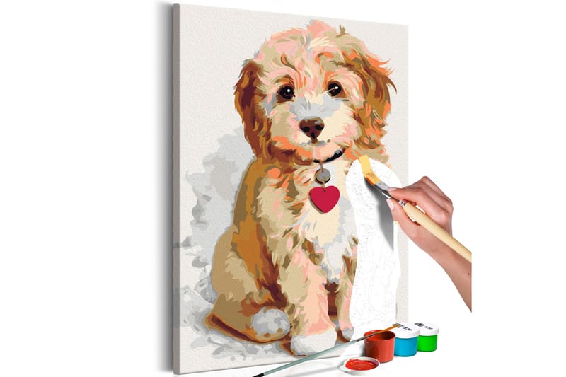 GÖR-DET-SJÄLV Målningar Dog Puppy 40x60 cm