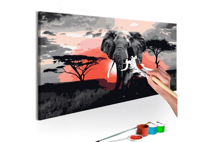 GÖR-DET-SJÄLV Målningar Elephant Africa 80x40 cm