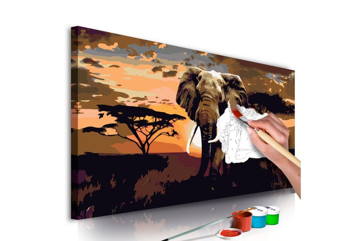 GÖR-DET-SJÄLV Målningar Elephant in Africa 80x40 cm