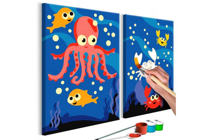 GÖR-DET-SJÄLV Målningar Ocean Animals 33x23 cm - Inredning & dekor - Tavlor & konst - Måla själv - Gör det själv tavlor