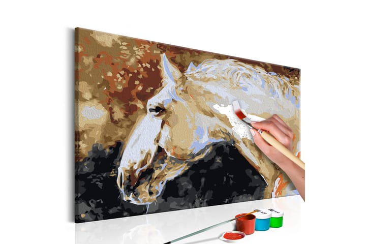 GÖR-DET-SJÄLV Målningar White Horse 60x40 cm