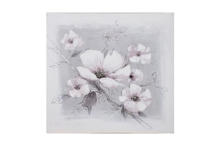 Oljemålning 60x60cm Vita blommor - Inredning & dekor - Tavlor & konst - Oljemålning