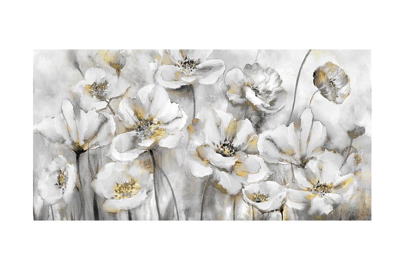 Oljemålning Vita blommor