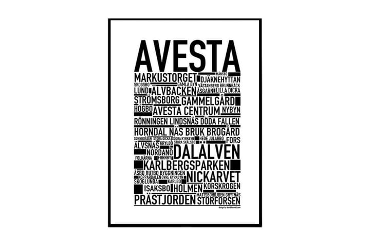 Poster Avesta Vit|Svart 61X91