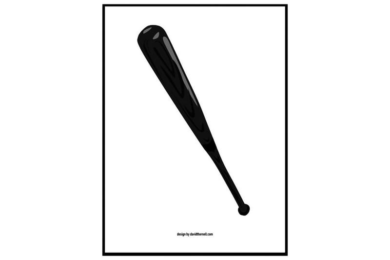 Poster Black Bat Vit|Svart 100X70 - Finns i flera storlekar - Inredning & dekor - Tavlor & konst - Poster & print