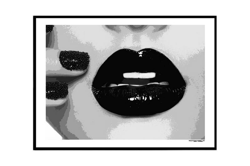 Poster Black Lips Vit|Svart 70X100