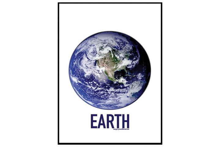 Poster Earth Blå 100X70 - Finns i flera storlekar - Inredning & dekor - Tavlor & konst - Poster & print