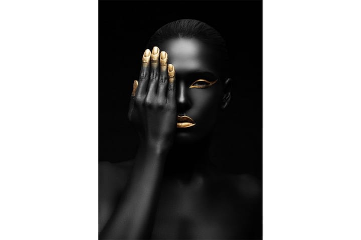 Poster Gold Finger Svart|Guld 50X70 - 50x70cm - Inredning & dekor - Tavlor & konst - Poster & print