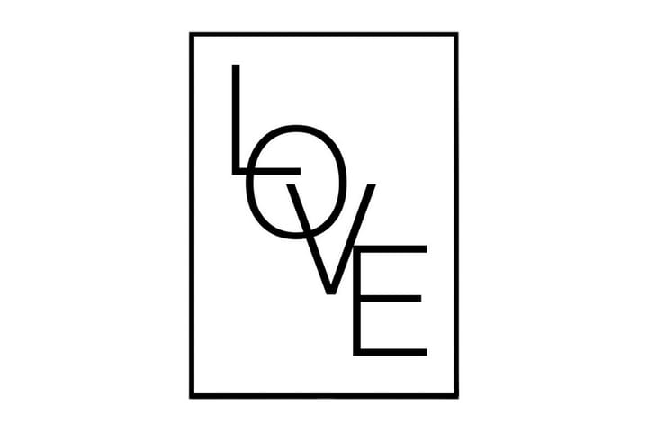 Poster Love Vit|Svart 50X70