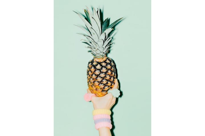 Poster Pastel Pineapple 1 Flerfärgad|Blå|Grön|Turkos 50X70