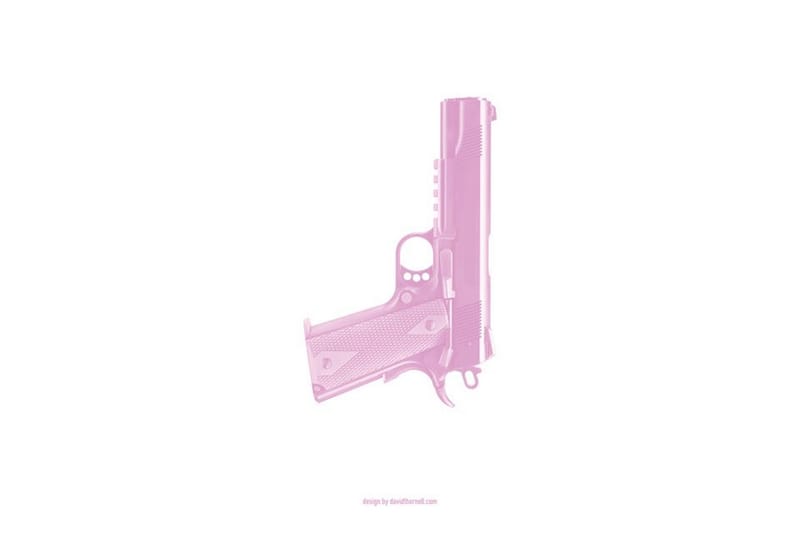 Poster Pink Gun Lila|Rosa 61X91 - Finns i flera storlekar - Inredning & dekor - Tavlor & konst - Poster & print