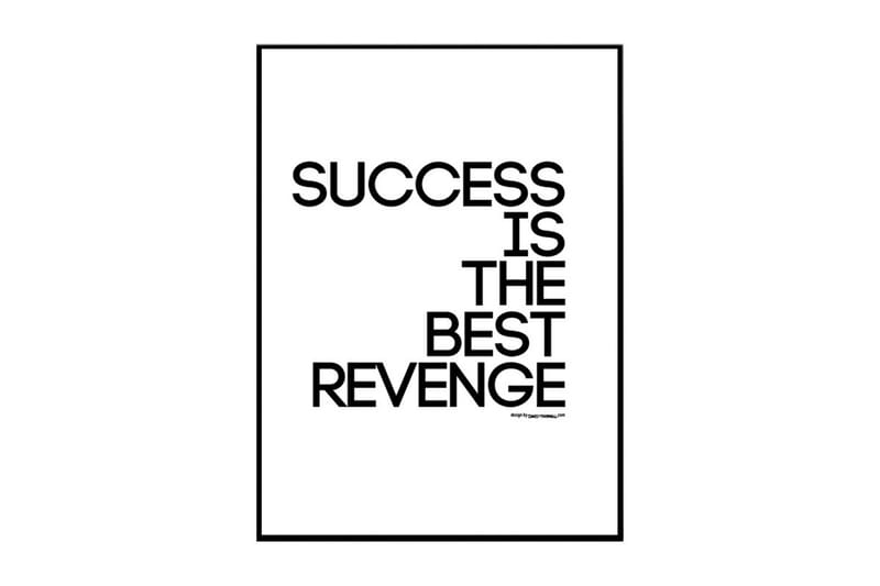 Poster Revenge Vit|Svart 70X50