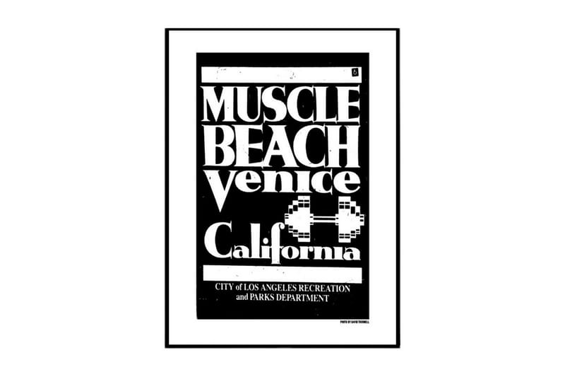 Poster Venice Muscle Beach Vit|Svart 61X91 - Finns i flera storlekar - Inredning & dekor - Tavlor & konst - Poster & print