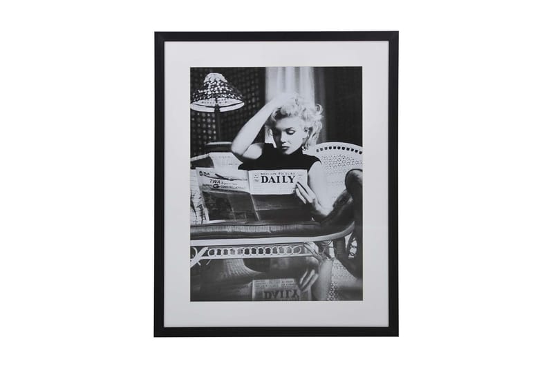 Tavla Belarbo Marilyn Dailey News 70X90 - Svart|Vit|Glas|Trä - Inredning & dekor - Tavlor & konst - Poster & print