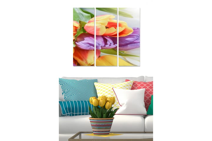 Tavla Floral 3-Pack Flerfärgad 20X50 Cm - 20x50 cm - Inredning & dekor - Tavlor & konst - Poster & print