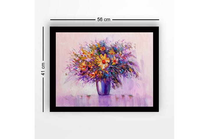 DEKORATIV INRAMAD MDF-MÅLNING 41x56 cm Flerfärgad - Inredning & dekor - Tavlor & konst