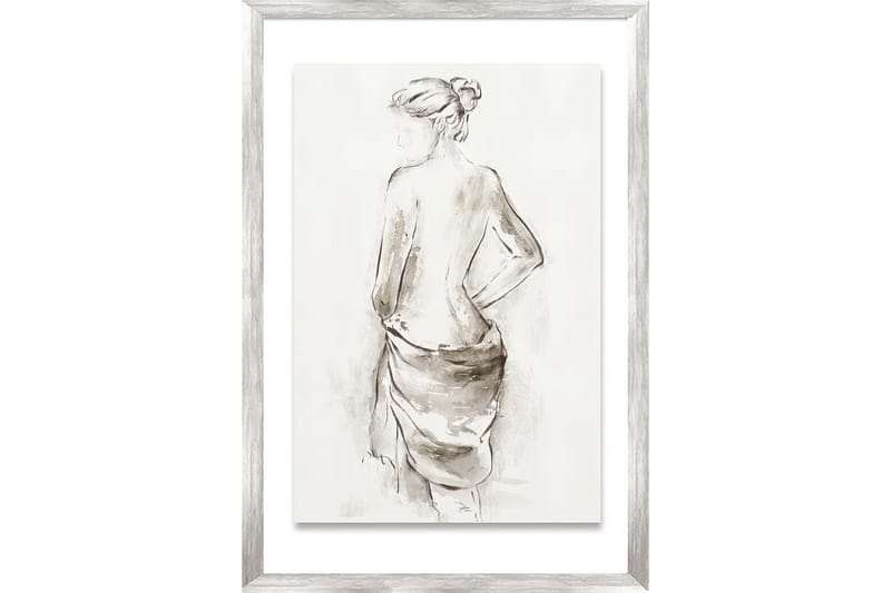 Målning med ram Kvinna med scarf - Inredning & dekor - Tavlor & konst