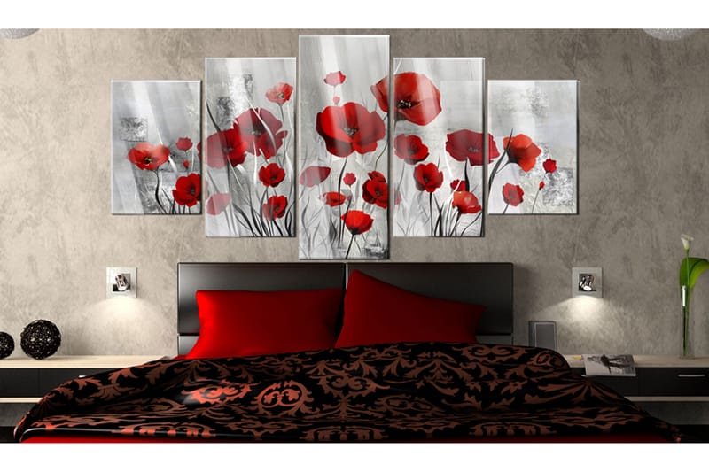 Tavla På Akryl Scarlet Cloud 100X50 Röd - Artgeist sp. z o. o. - Inredning & dekor - Tavlor & konst