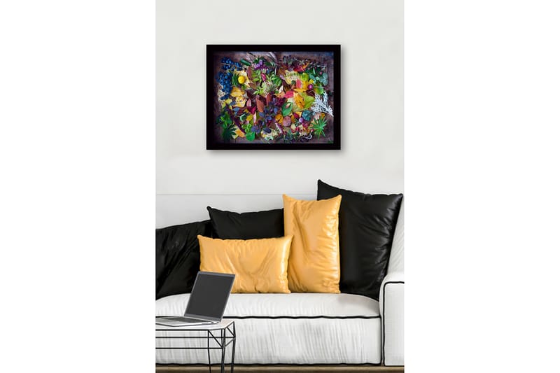 DEKORATIV INRAMAD MDF-MÅLNING 41x56 cm Flerfärgad - Inredning & dekor - Väggdekor - Ramar - Poster ram