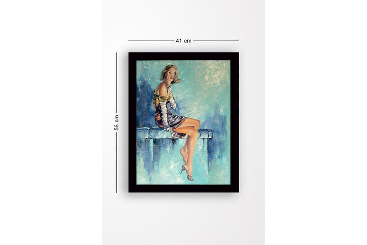 DEKORATIV INRAMAD MDF-MÅLNING 41x56 cm Flerfärgad - Inredning & dekor - Väggdekor - Ramar - Ram poster