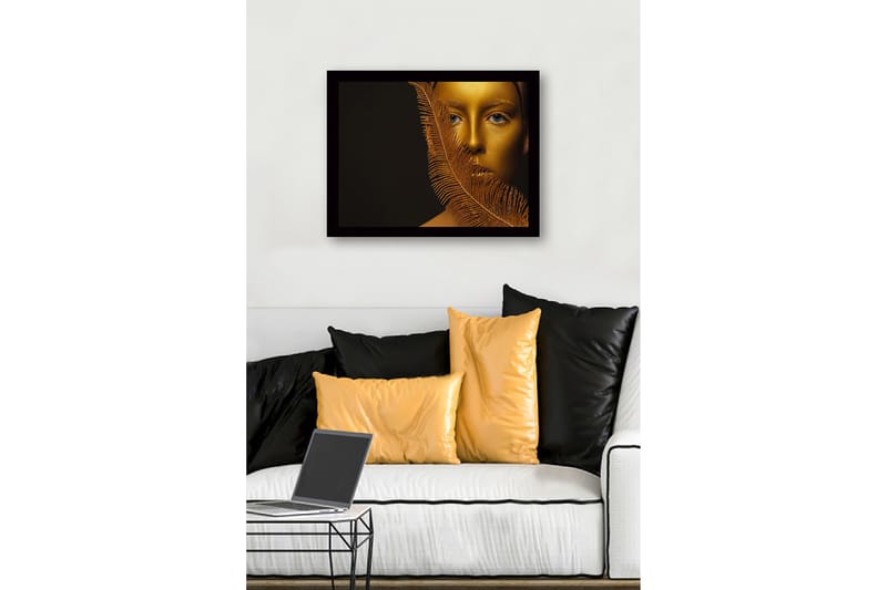 DEKORATIV INRAMAD MDF-MÅLNING 41x56 cm Flerfärgad - Inredning & dekor - Väggdekor - Ramar - Poster ram