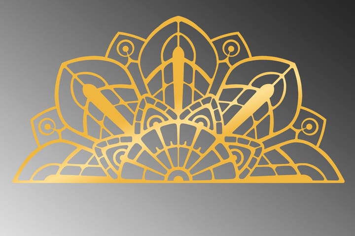 MANDALA 6 Väggdekor Guld - Inredning & dekor - Väggdekor - Skyltar - Plåtskylt