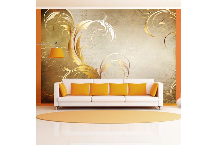 FOTOTAPET Gold Leaf 300x210 - Artgeist sp. z o. o. - Inredning & dekor - Väggdekor - Tapeter & tapettillbehör - Fototapeter