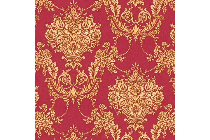 Barock Tapet Château Ovävd Röd Guld - AS Creation - Inredning & dekor - Väggdekor - Tapeter & tapettillbehör - Barntapet