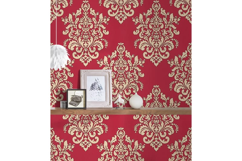 Barock Tapet Hermitage Ovävd Röd Guld - AS Creation - Inredning & dekor - Väggdekor - Tapeter & tapettillbehör - Mönstrade tapeter