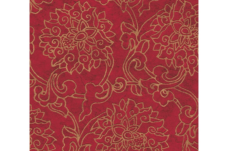 Blommig Tapet Asian Fusion Ovävd Röd - AS Creation - Inredning & dekor - Väggdekor - Tapeter & tapettillbehör - Mönstrade tapeter
