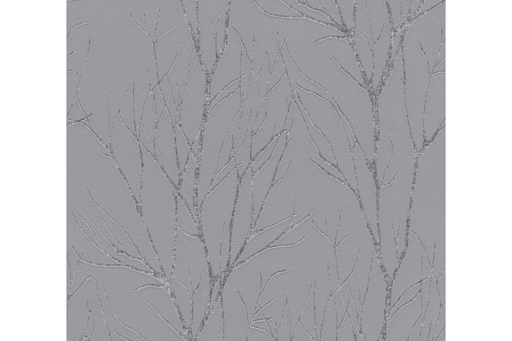 Gren Tapet Blooming Ovävd Grå Silver - AS Creation - Inredning & dekor - Väggdekor - Tapeter & tapettillbehör - Mönstrade tapeter