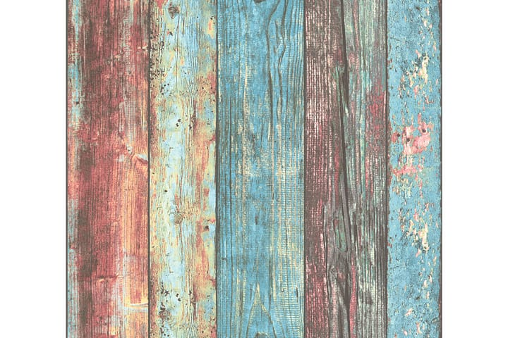 Trälik Tapet Ovävd Blå Röd Brun - AS Creation - Inredning & dekor - Väggdekor - Tapeter & tapettillbehör - Mönstrade tapeter