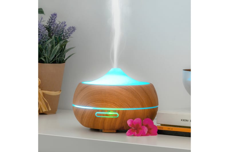 HOME DECORATION Luftfuktare Mini med Aromaterapi + LED Brun - InnovaGoods - Kök & hushåll - Klimatkontroll - Luftförbättring - Luftfuktare