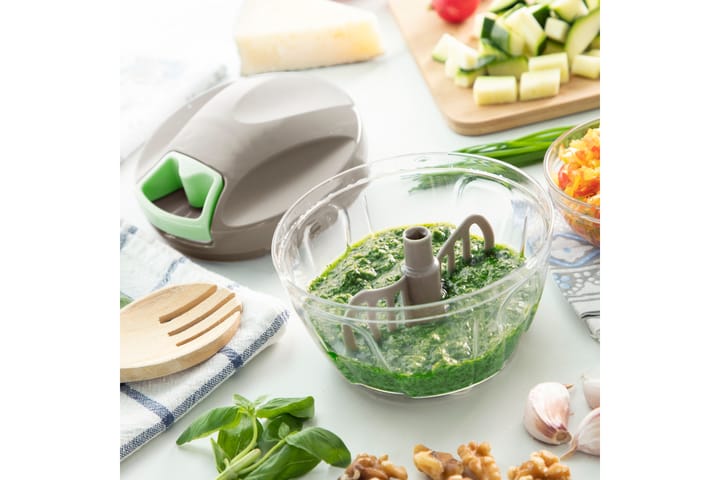 KITCHEN FOODIES Minihackare Grön/Grå - InnovaGoods - Kök & hushåll - Matlagning & bakning - Köksredskap & kökstillbehör - Grönsakssvarv