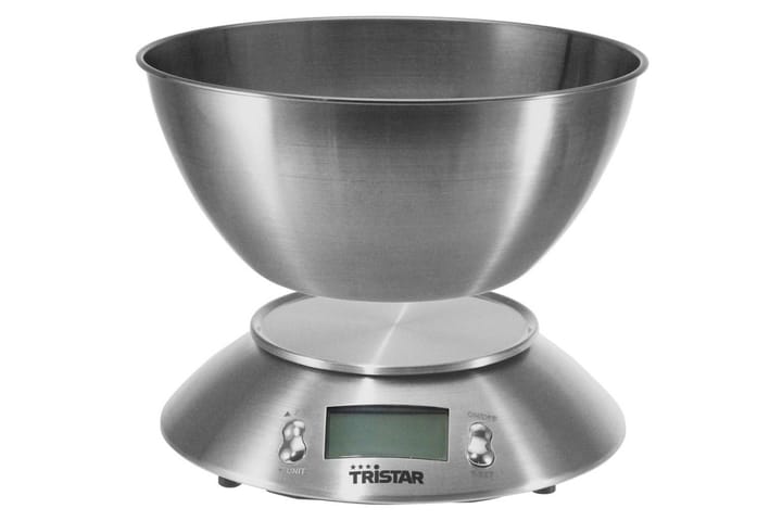 Tristar Köksvåg 5 kg med skål - Silver - Kök & hushåll - Matlagning & bakning - Mätare & Mått - Köksvågar