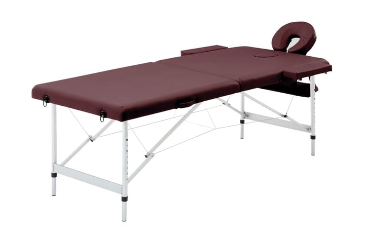 Hopfällbar massagebänk 2 sektioner aluminium lila - Lila - Kök & hushåll - Personvård & hälsa - Massage & välbefinnande - Massagebord