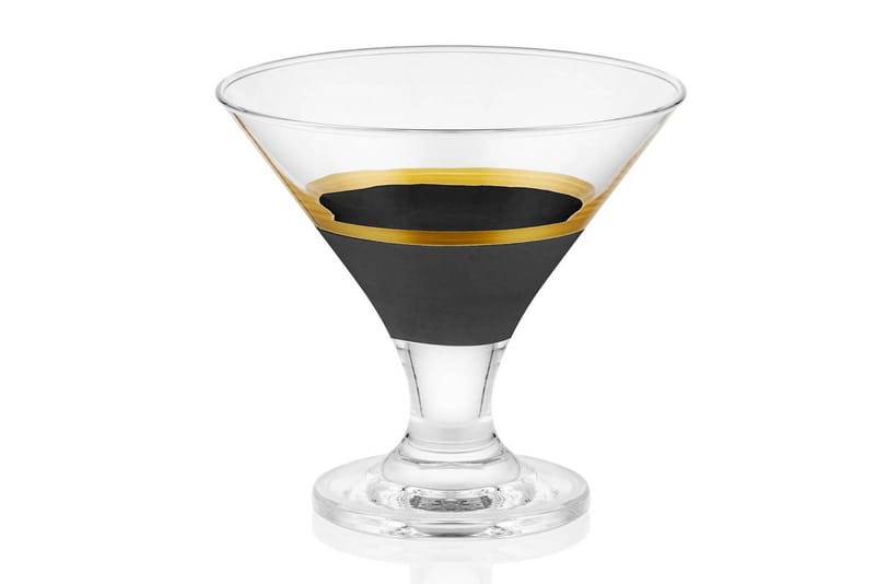 GLASS SET 6-pack Svart/Guld - Kök & hushåll - Servering & dukning - Dricksglas - Cocktailglas