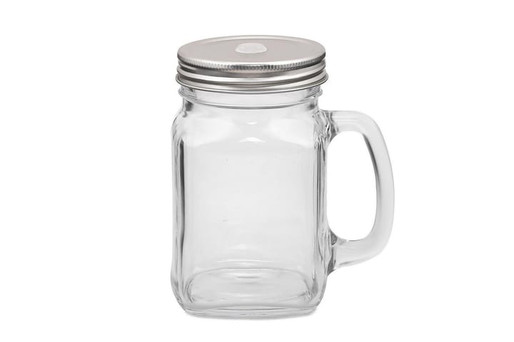 DEREICI Vattenglas med Lock Glas/Silver