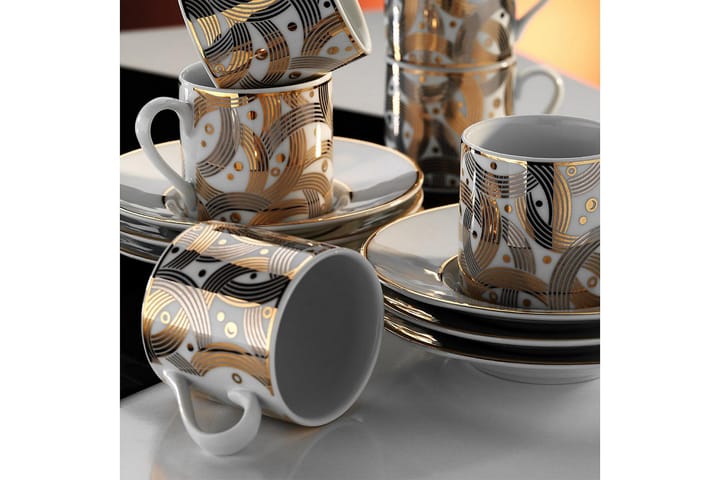 KÜTAHYA Kaffekoppset 12 Delar Porslin/Vit - Kök & hushåll - Servering & dukning - Koppar & muggar - Kaffekoppar & kaffemuggar