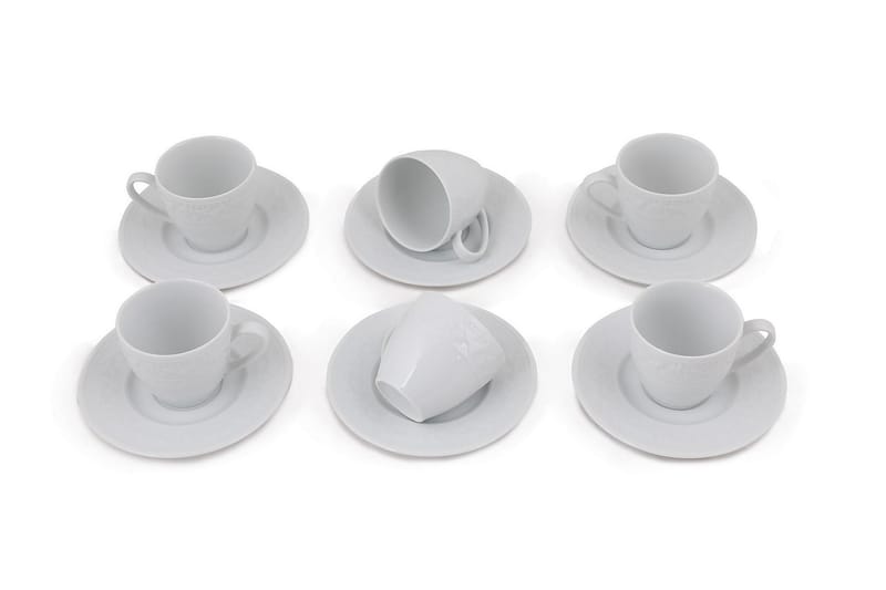 KÜTAHYA Kaffekoppset 12 Delar Porslin/Vit - Kök & hushåll - Servering & dukning - Koppar & muggar - Kaffekoppar & kaffemuggar
