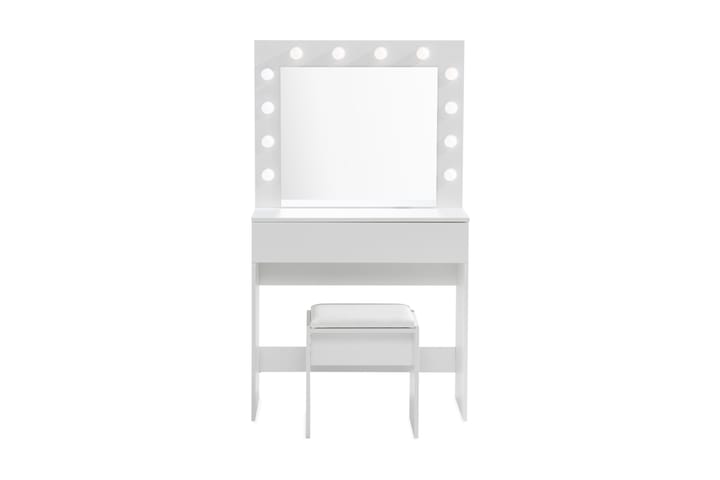 KUNGSHAMN Sminkbord 80 cm med LED-Belysning Vit - Möbler - Bord - Sminkbord
