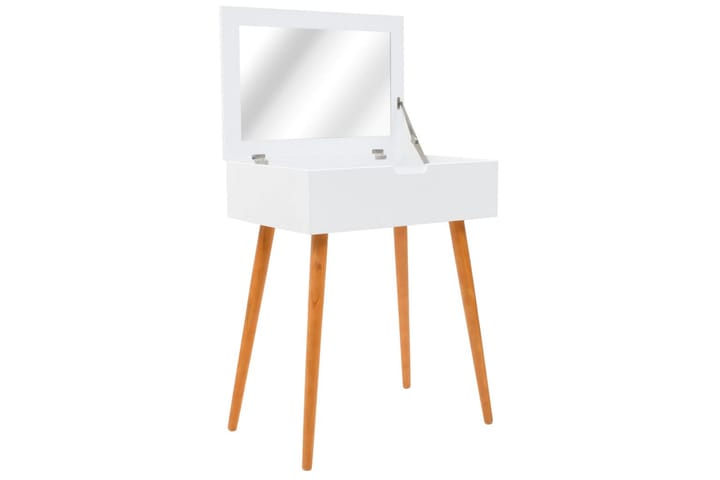 Sminkbord med spegel MDF 60x40x75 cm - Vit - Möbler - Bord - Sminkbord