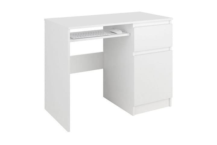 BERZEZ Skrivbord 96 cm med Förvaring Låda + Skåp Vit - Möbler - Hemmakontor - Skrivbord