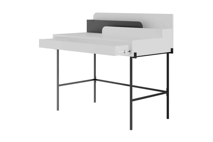 CAYDE Skrivbord 108 cm Vit/Antracit - Möbler - Bord